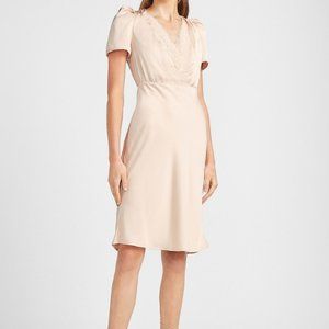 Express Satin Lace Trim Dress